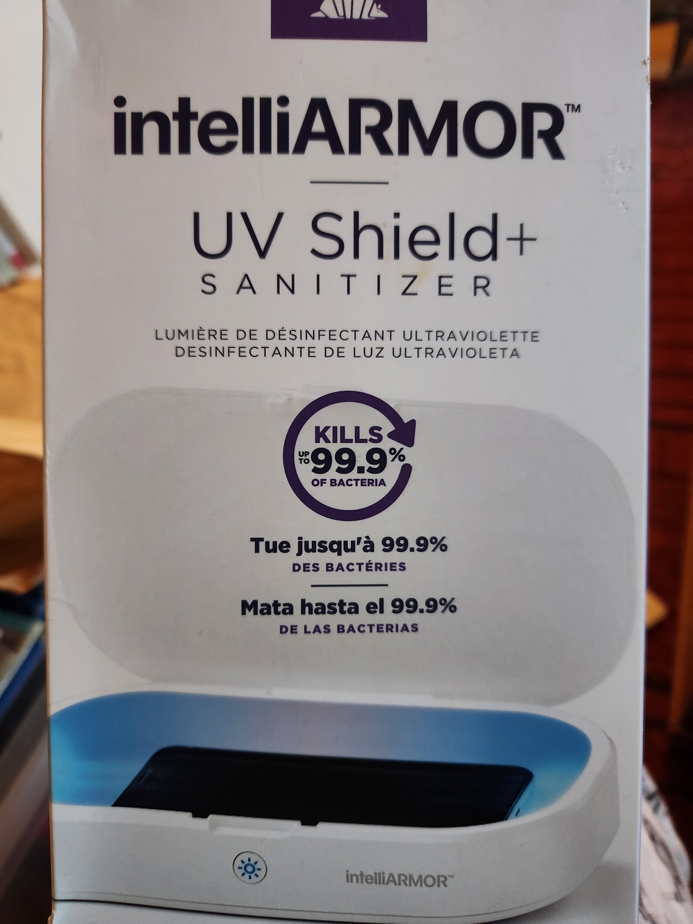 intelliARMOR UV Shield+ Sanitizer - White with Blue Interior